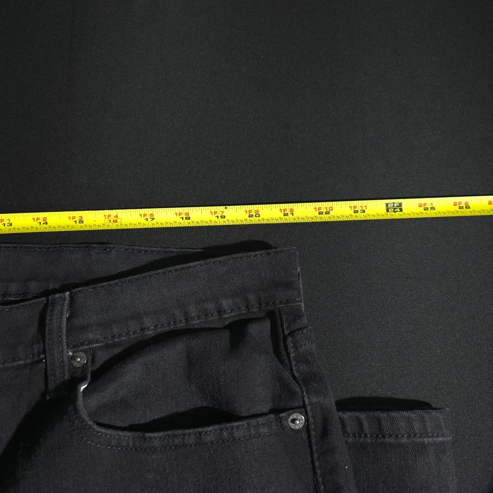 Levis 502 Regular Taper Jeans Mens 42x34 Black 59684 Denim Pants Solid Cowboys
